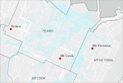 Map of Te Aro.