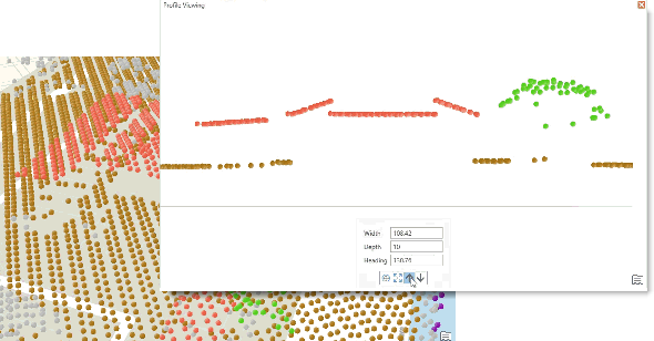 Profile view of lidar data