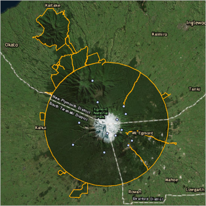 Hut locations on map