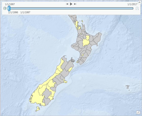 Time-enabled layer on map