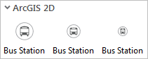 Bus station symbols
