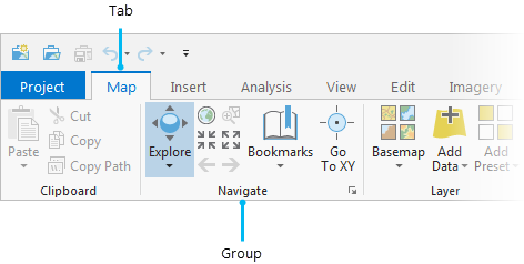 ArcGIS Pro ribbon