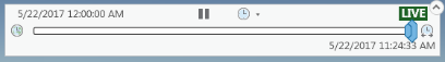 Time slider in live-time mode