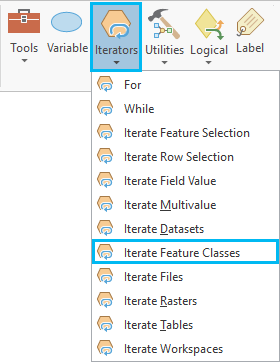 Adding the Iterate Feature Classes tool