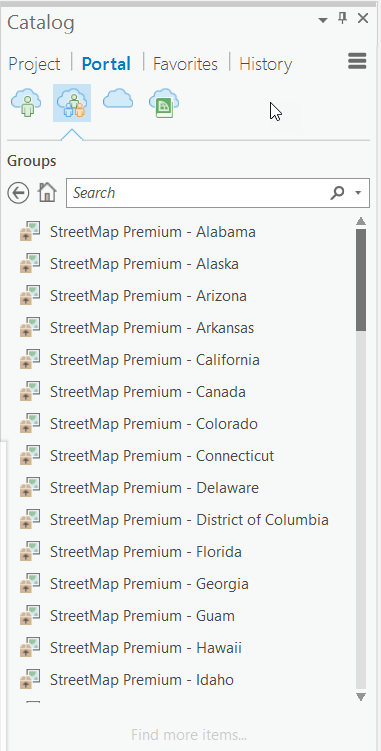 Available mobile map packages in StreetMap Premium for Desktop – North America group