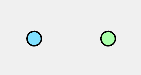 Visual example of two dictionary symbols with all configurations off except Fill