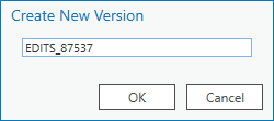 Create New Version dialog box