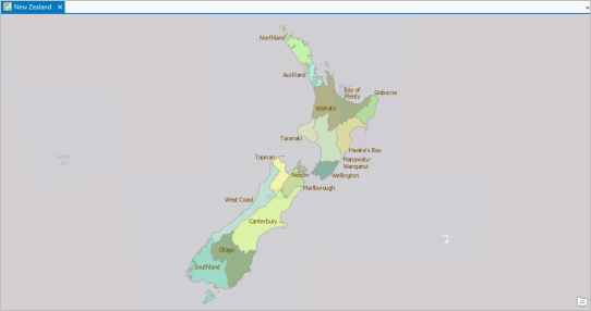 Regional map of New Zealand