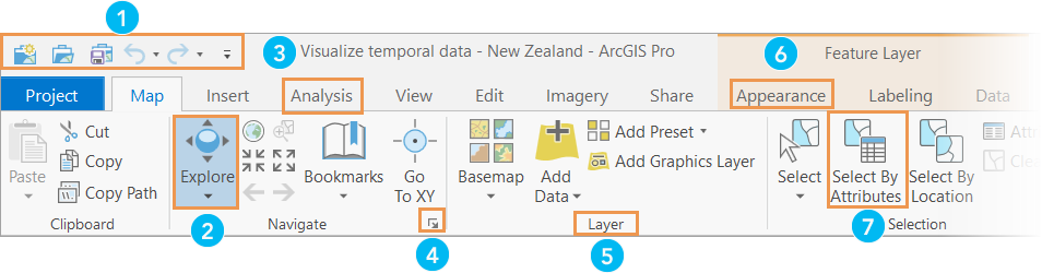 ArcGIS Pro ribbon