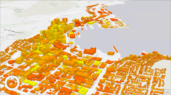 3D view of Central Wellington