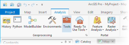 Geoprocessing Tools window