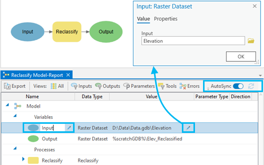 Edit a variable name or value.