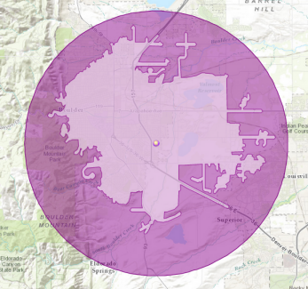 Service area versus a buffer