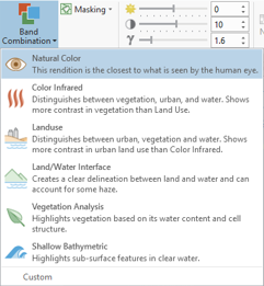 Landsat 8 band combinations