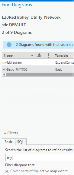 Refining find diagrams list with a string