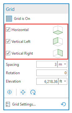 Vertical reference grids