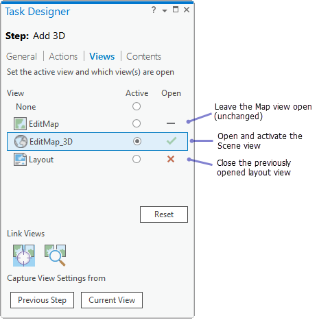 Configure step views