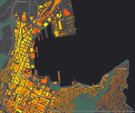 Map zoomed and panned in activated map frame