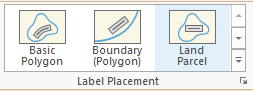 Land Parcel label placement options