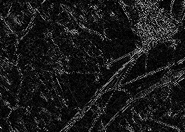 Left diagonal line detection result