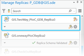 Manage Replicas pane