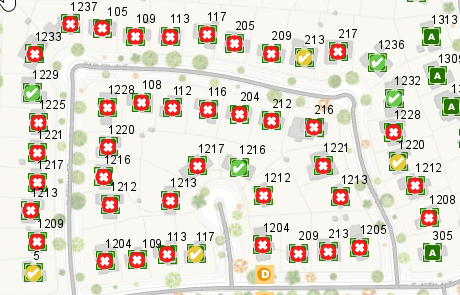 Active map with layers based on life cycle