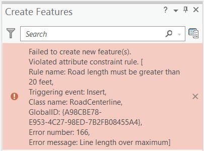 Constraint rule when creating an invalid feature