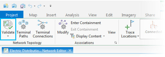 Utility Network Data tab