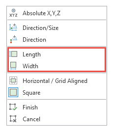 Width and length