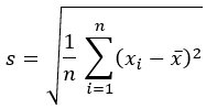 Standard deviation formula