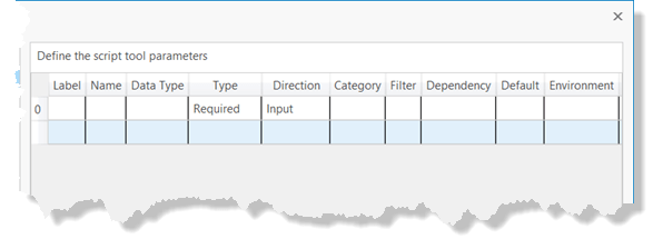 Creating a parameter