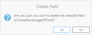 Delete Field prompt