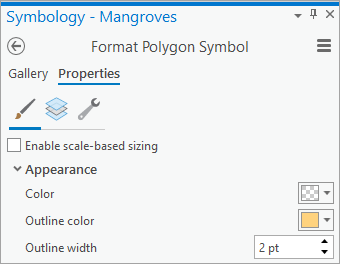 Symbology pane