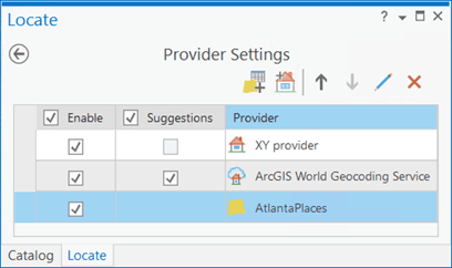 Layer added to Locate providers list