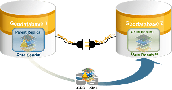 Data changes are exported from the parent replica (data sender) in step 2 of the disconnected synchronization workflow.