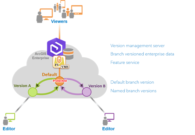 Editing the named branch versions when the default version is set to protected