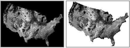 Examples of NoData backgrounds