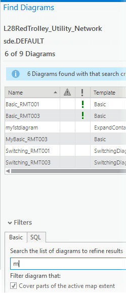 Refining Find Diagrams list with a letter