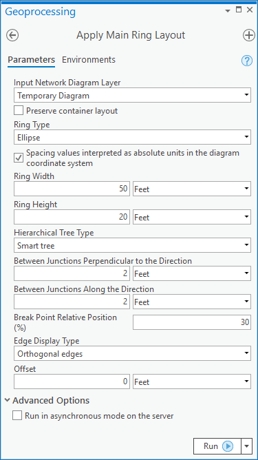 Apply Main Ring Layout parameters