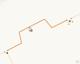 Selecting a sample noncontent line on the map