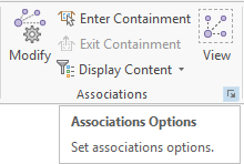 View Associations Options.