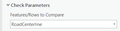 Features/Rows to Compare parameter