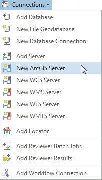 Connections drop-down menu