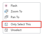 Selection context menu