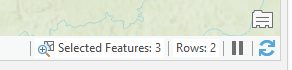 Selection count for spatial features and stand-alone table rows