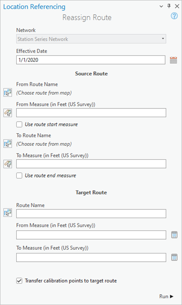 Parameters used for networks that support lines.