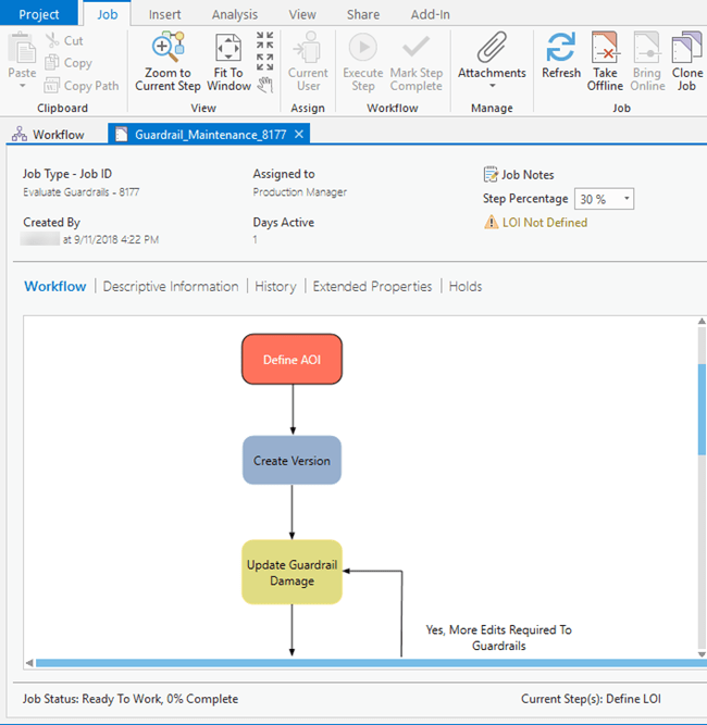 Workflow Manager (Classic) job view