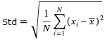 Standard deviation formula