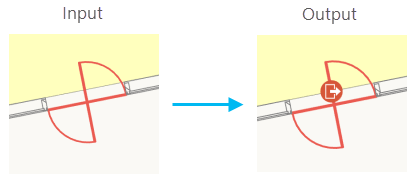 Generate Facility Entryways tool illustration for revolving doors