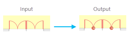 Generate Facility Entryways tool illustration for double swing doors